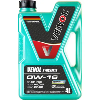 VENOL SYNTHESIS SUPER 0W16 SP (RC) A5B5 GF 6B 4L